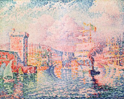 Der Rote Turm (Eingang zum Hafen von Marseille), 1913 von Paul Signac